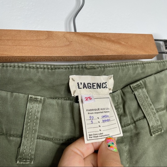 L'agence Ankle Skinny Jeans Olive Green Size 25 - Picture 5 of 8
